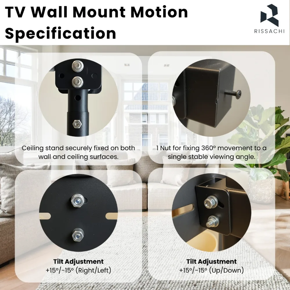 DS LED Ceiling Mount Stand 26" To 55" | Movable and Adjustable (766-2) view 6